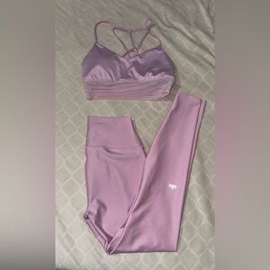 ALO Yoga Sugarplum Pink Set